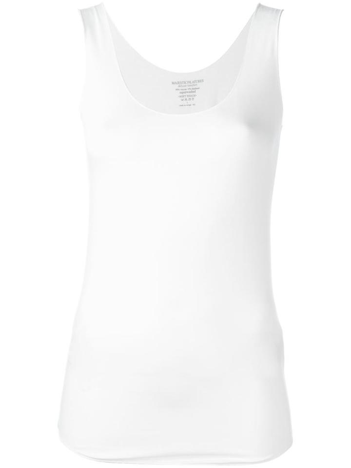 Majestic Filatures Classic Tank, Women's, Size: Ii, White, Viscose/spandex/elastane