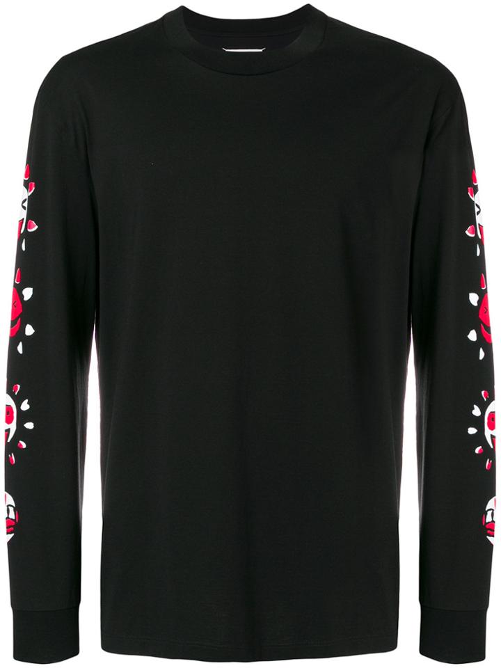 Maison Margiela Printed Sleeve Sweatshirt - Black