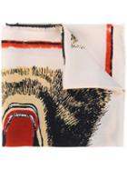 Gucci Tigers Face Print Scarf - Neutrals