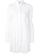 Philipp Plein Pointed Collar Shirt Dress - White