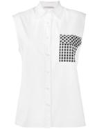 Gingham Pocket Shirt, Women's, Size: 46, White, Cotton, Christopher Kane