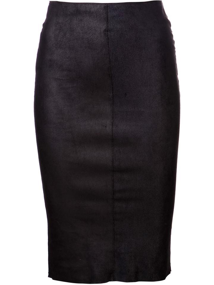 Drome Pencil Skirt, Women's, Size: Small, Black, Leather