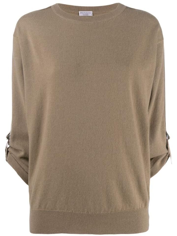 Brunello Cucinelli Buckle Detail Jumper - Neutrals