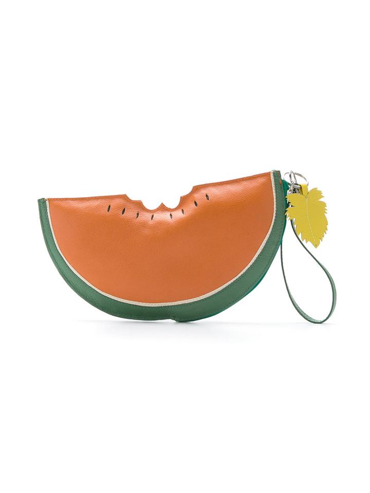 Sarah Chofakian - Leather Clutch - Women - Goat Skin - One Size, Women's, Green, Goat Skin