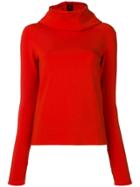 Paco Rabanne Cowl Neck Sweatshirt - Red