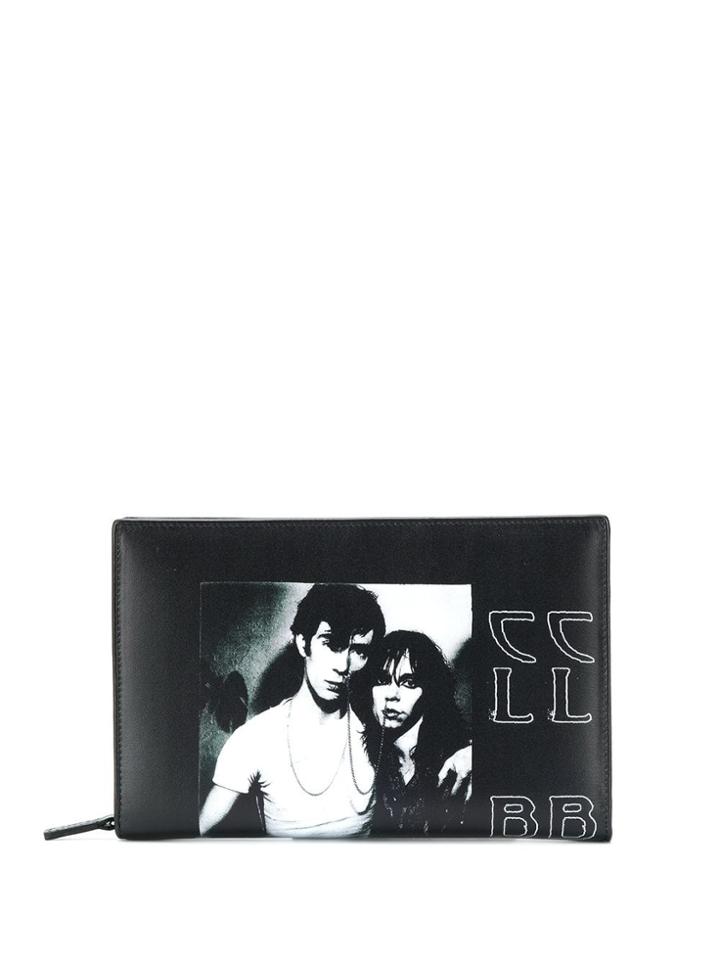 Raf Simons Printed Clutch Bag - Black