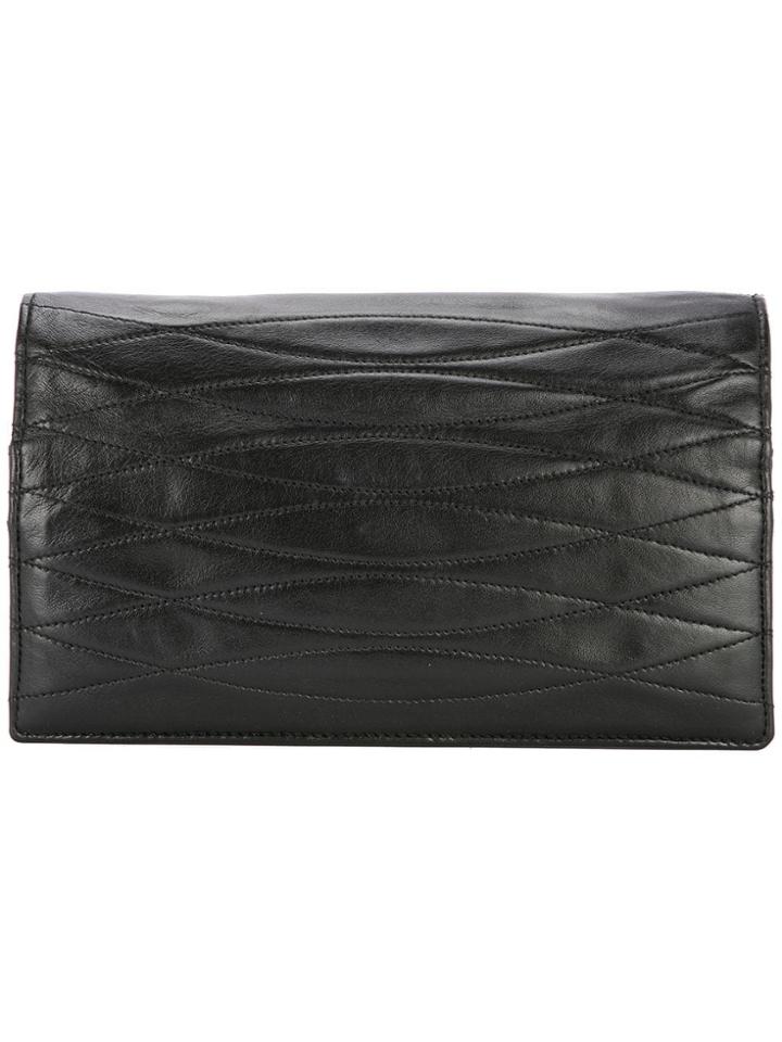 Chanel Vintage Cc Clutch Wallet - Black
