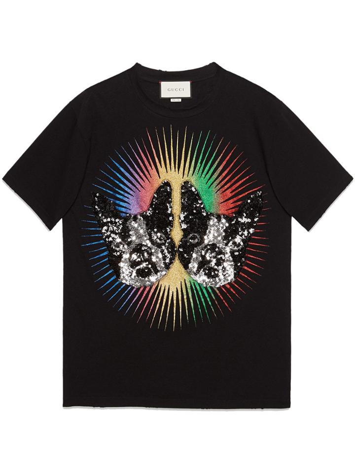 Gucci Extra Large Shirt With Bosco And Orso - Black