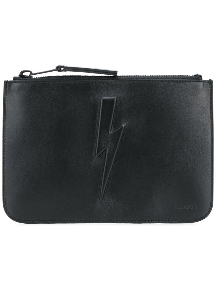 Neil Barrett Small Lightning Bolt Wallet - Black