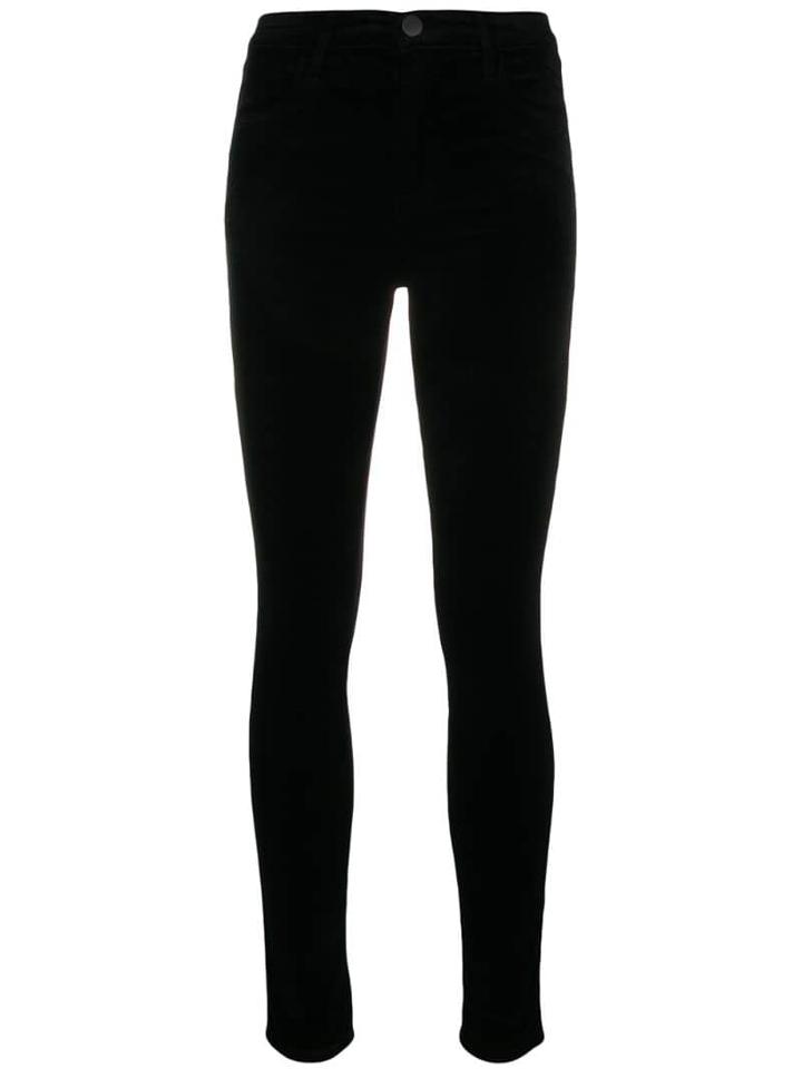 J Brand 815 Velvet Skinny Denim Jeans - Black