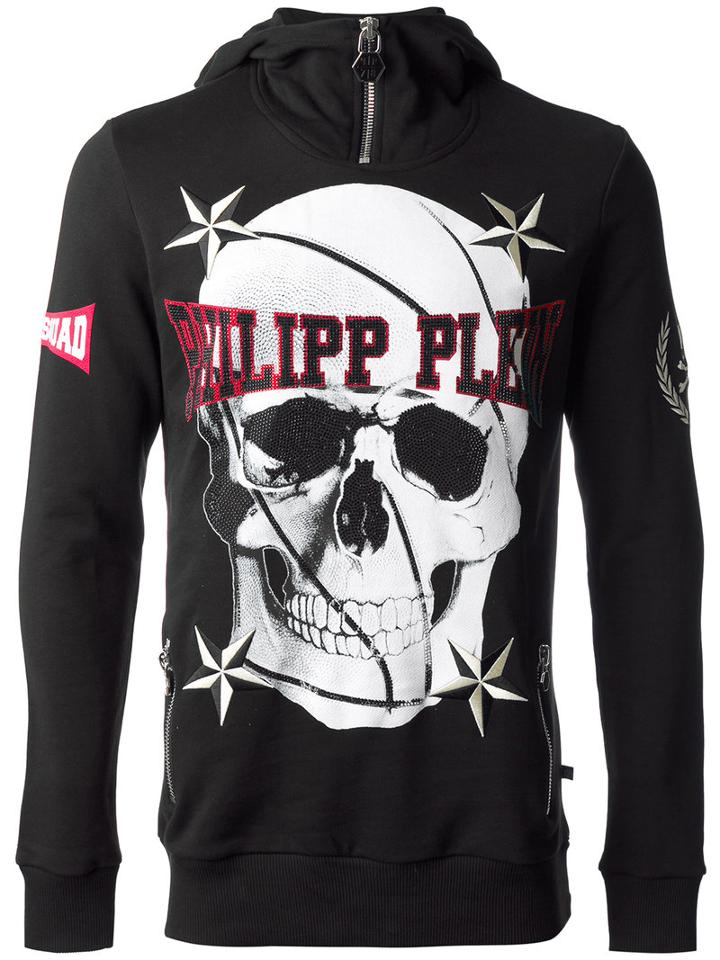 Philipp Plein - Skull Print Hoodie - Men - Cotton - Xl, Black, Cotton