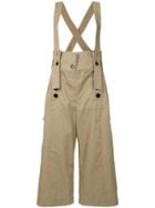 Eudon Choi Wide Leg Suspender Trousers - Brown