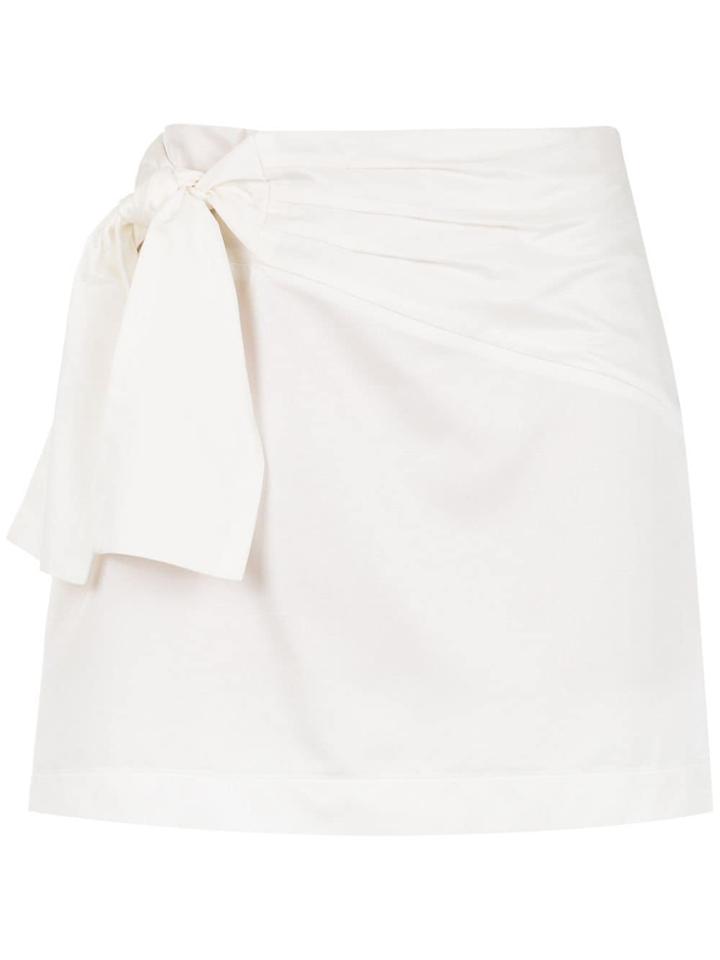 Nk Short Skirt With Bow Detail - White