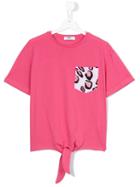 Msgm Kids - Tied T-shirt - Kids - Cotton - 14 Yrs, Pink/purple