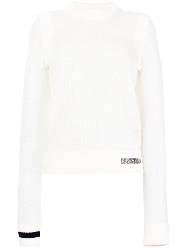 Calvin Klein 205w39nyc Open-knit Sweater - Nude & Neutrals