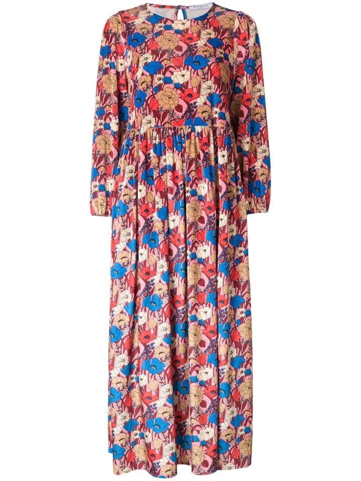 Vivetta Printed Long Dress - Blue