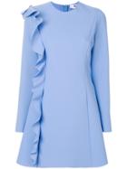 Msgm Ruffle Detail Dress - Blue