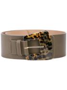 B-low The Belt Tortoise Shell Buckle Belt - Green