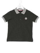 Moncler Kids Color Block Polo Shirt - Grey