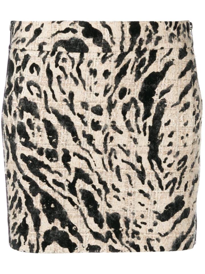 Haider Ackermann Malus Printed Mini Skirt - Neutrals