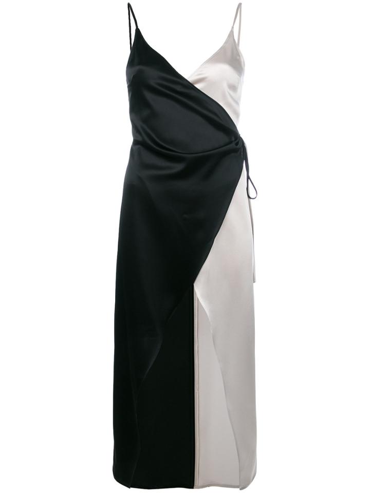 Ssheena Bi Colour Wrap Dress - Black