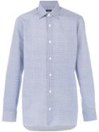 Z Zegna Micro Print Shirt - Blue