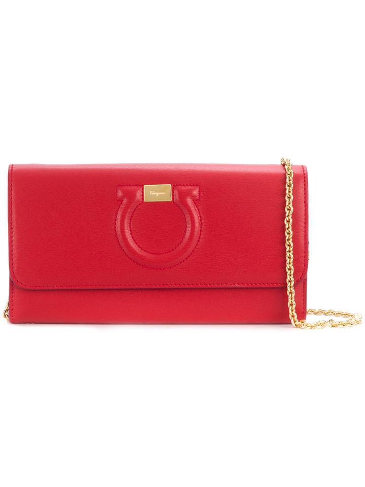 Salvatore Ferragamo Logo Embossed Wallet - Red