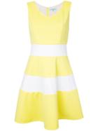 Guild Prime Striped Mini Dress, Women's, Size: 36, Yellow/orange, Polyester/polyurethane