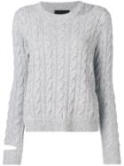 Erika Cavallini Cut-out Detail Jumper - Grey