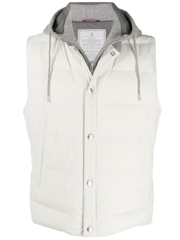 Brunello Cucinelli Hooded Gilet - Neutrals