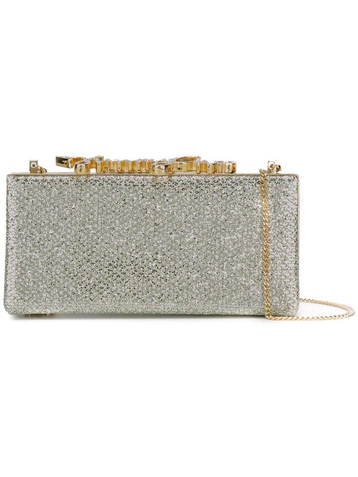 Jimmy Choo Celeste Clutch, Women's, Grey, Calf Leather