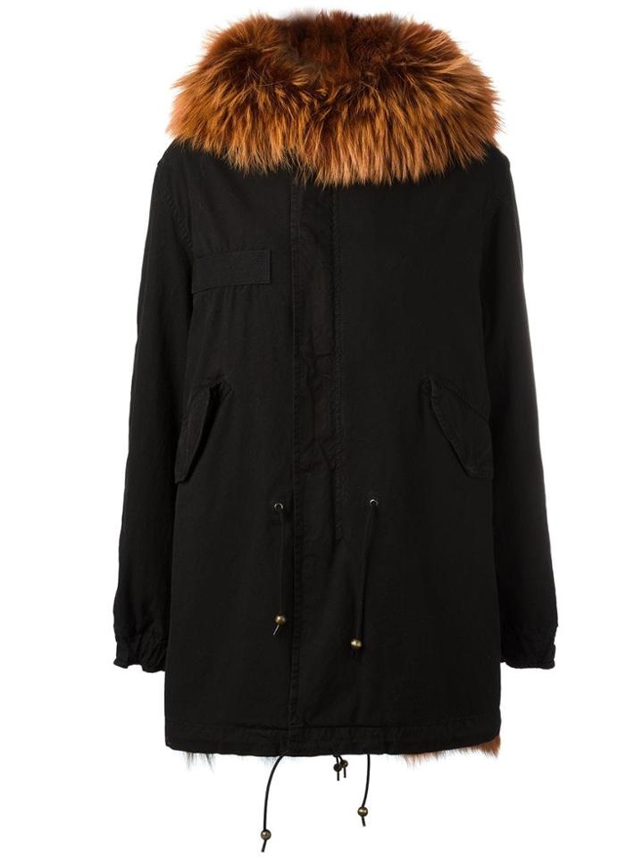 Mr & Mrs Italy Hood Detail Parka Coat - Black