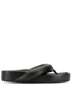 Jil Sander Padded Strap Flip Flops - Black