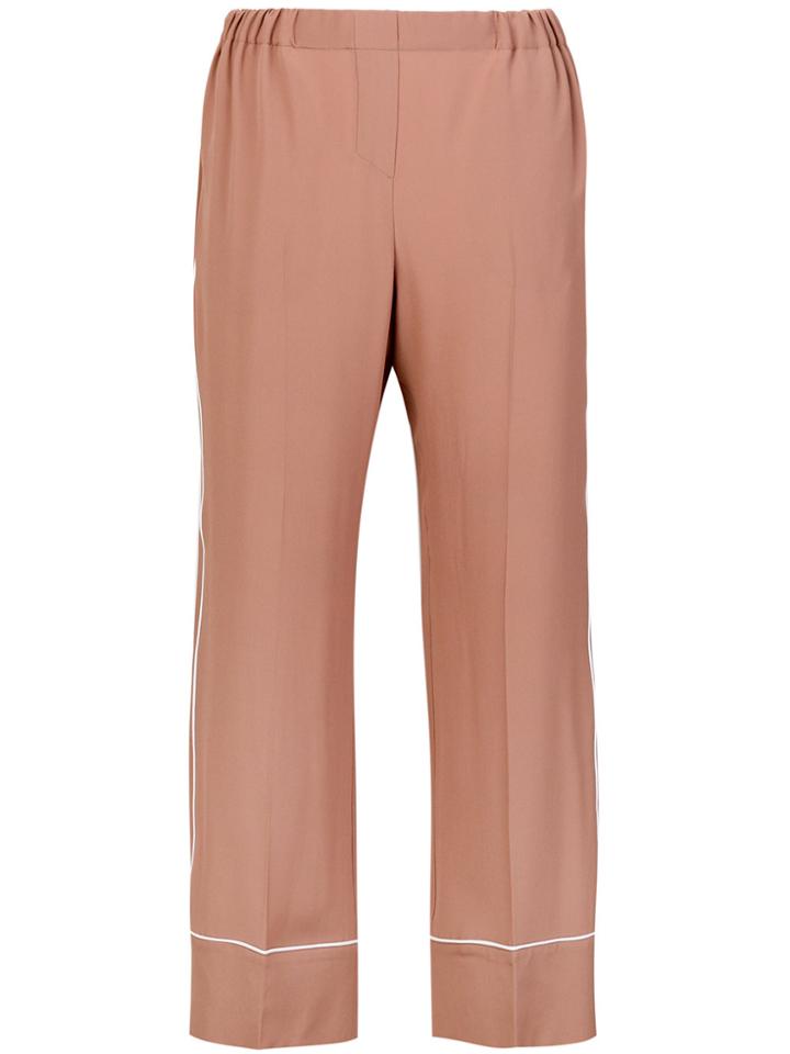 No21 Cropped Wide-leg Trousers - Pink & Purple