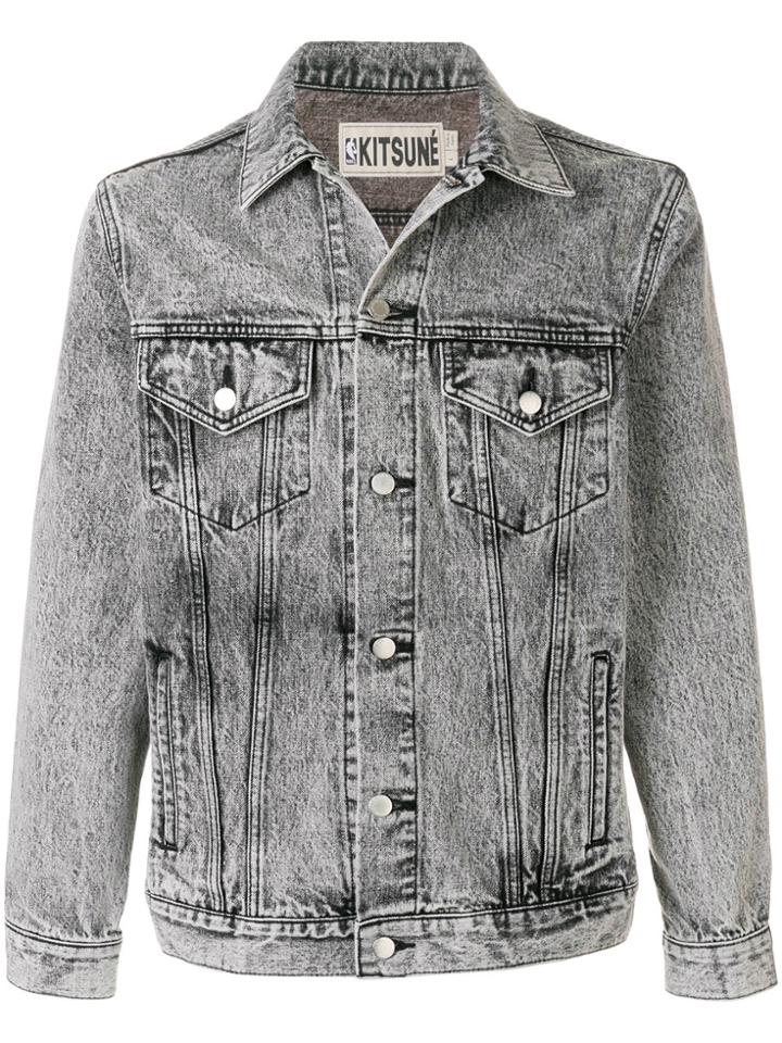 Maison Kitsuné Nba Denim Jacket - Grey