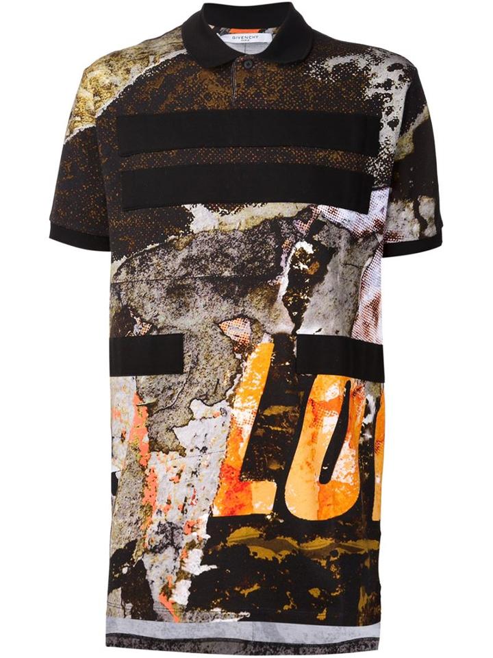 Givenchy Love Print Polo Shirt