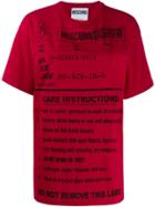 Moschino Care Label Print T-shirt - Red