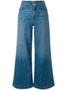 7 For All Mankind Cropped Wide-leg Jeans - Blue