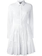 Twin-set Flared Shirt Dress, Women's, Size: 42, White, Cotton/spandex/elastane