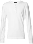Paige Half Button T-shirt - White