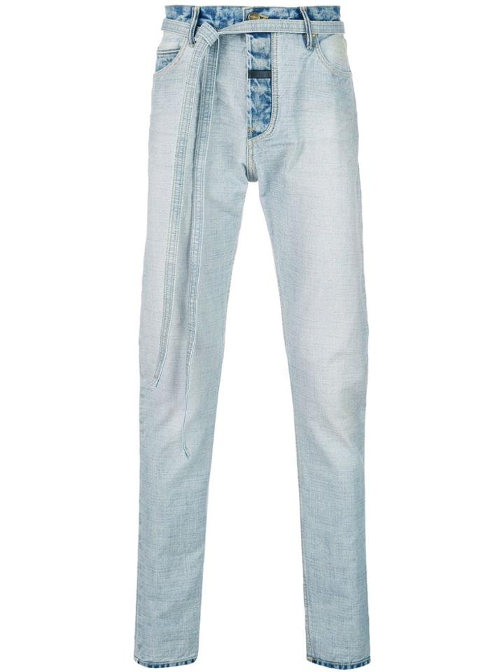 Fear Of God Inside-out Belted Jeans - Blue