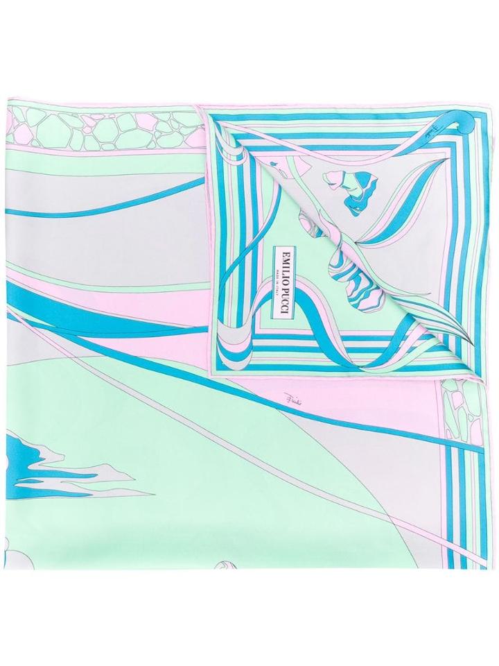 Emilio Pucci Mirei Print Scarf - Blue