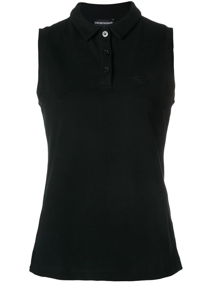 Emporio Armani Sleeveless Polo Shirt - Black