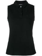 Emporio Armani Sleeveless Polo Shirt - Black