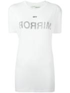 Off-white 'mirror' Print T-shirt, Size: Small, White, Cotton/lyocell