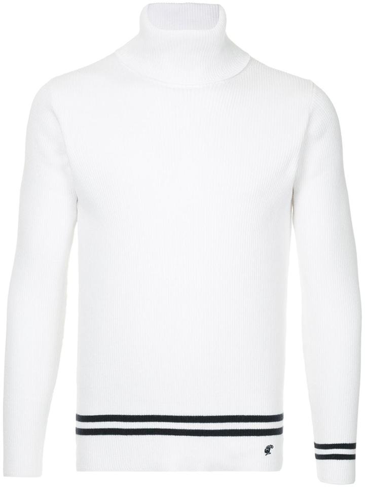 Loveless Turtleneck Knit Top - White