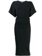 Iro Ruched Fitted Dress - Black