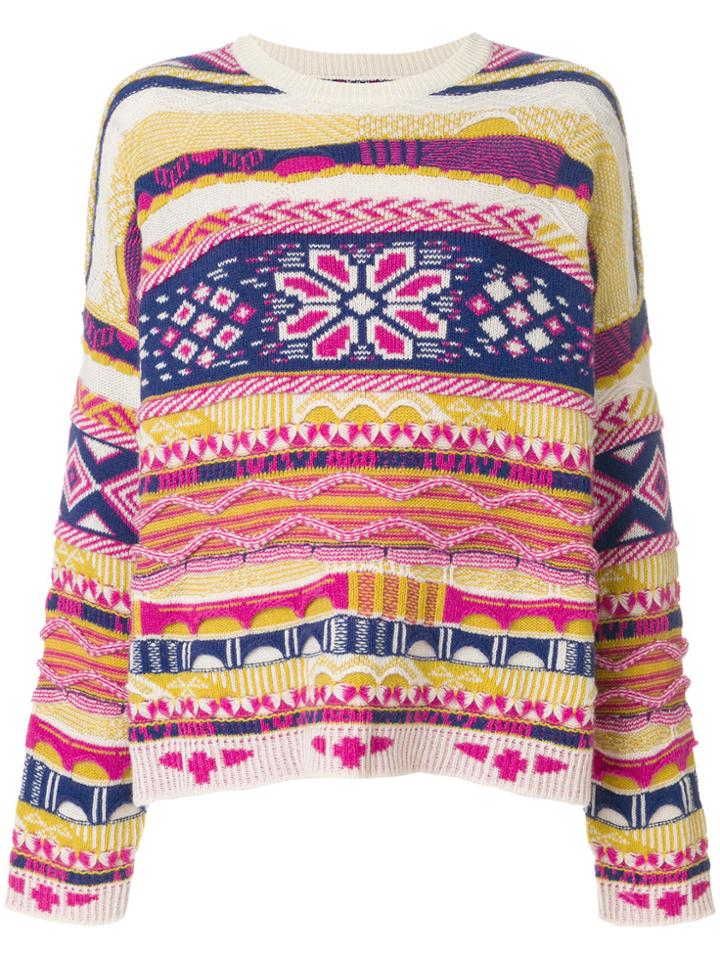Laneus Fairisle Sweater - Multicolour