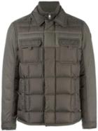 Moncler 'blais' Padded Jacket, Men's, Size: 2, Green, Feather Down/polyamide/wool