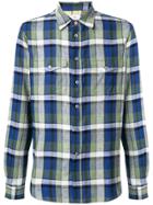 Ps By Paul Smith Check Print Patch Pocket Shirt - Blue